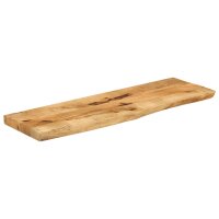 vidaXL Tischplatte 110x20x3,8 cm Baumkante Massivholz Raues Mangoholz