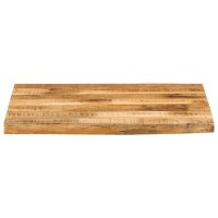 vidaXL Tischplatte 60x60x3,8 cm Baumkante Massivholz Raues Mangoholz