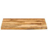 vidaXL Tischplatte 40x40x3,8 cm Baumkante Massivholz Raues Mangoholz