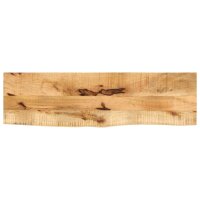 vidaXL Tischplatte 100x30x3,8 cm Baumkante Massivholz Raues Mangoholz