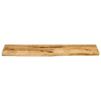 vidaXL Tischplatte 100x30x3,8 cm Baumkante Massivholz Raues Mangoholz