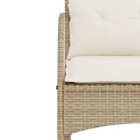 vidaXL Garten-Schaukelstuhl mit Kissen Beige Poly Rattan