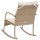 vidaXL Garten-Schaukelstuhl mit Kissen Beige Poly Rattan