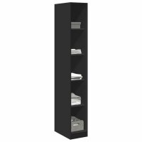 vidaXL Kleiderschrank Schwarz 30x50x200 cm Holzwerkstoff