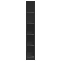 vidaXL Kleiderschrank Schwarz 30x50x200 cm Holzwerkstoff