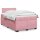 vidaXL Boxspringbett mit Matratze Rosa 120x200 cm Samt