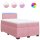 vidaXL Boxspringbett mit Matratze Rosa 120x200 cm Samt