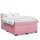 vidaXL Boxspringbett mit Matratze Rosa 140x190 cm Samt