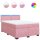 vidaXL Boxspringbett mit Matratze Rosa 140x190 cm Samt