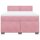 vidaXL Boxspringbett mit Matratze Rosa 140x190 cm Samt