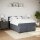 vidaXL Boxspringbett mit Matratze Dunkelgrau 140x190 cm Samt