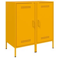 vidaXL Sideboards 2 Stk. Senfgelb 36x39x79 cm Kaltgewalzter Stahl