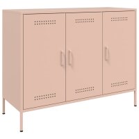 vidaXL Sideboard Rosa 100,5x39x79 cm Kaltgewalzter Stahl