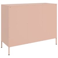 vidaXL Sideboard Rosa 100,5x39x79 cm Kaltgewalzter Stahl