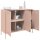 vidaXL Sideboard Rosa 100,5x39x79 cm Kaltgewalzter Stahl