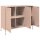 vidaXL Sideboard Rosa 100,5x39x79 cm Kaltgewalzter Stahl