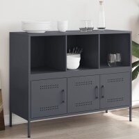 vidaXL Sideboard Anthrazit 100,5x39x79 cm Kaltgewalzter Stahl