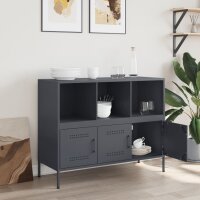 vidaXL Sideboard Anthrazit 100,5x39x79 cm Kaltgewalzter Stahl