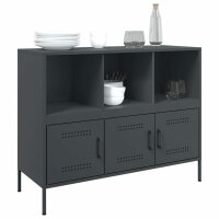 vidaXL Sideboard Anthrazit 100,5x39x79 cm Kaltgewalzter Stahl