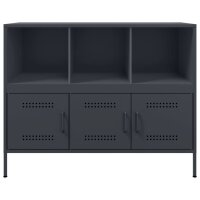 vidaXL Sideboard Anthrazit 100,5x39x79 cm Kaltgewalzter Stahl