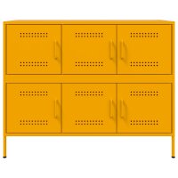 vidaXL Sideboard Senfgelb 100,5x39x79 cm Kaltgewalzter Stahl