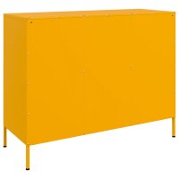 vidaXL Sideboard Senfgelb 100,5x39x79 cm Kaltgewalzter Stahl