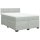 vidaXL Boxspringbett mit Matratze Hellgrau 140x200 cm Samt