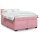 vidaXL Boxspringbett mit Matratze Rosa 140x200 cm Samt