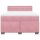 vidaXL Boxspringbett mit Matratze Rosa 140x200 cm Samt