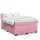 vidaXL Boxspringbett mit Matratze Rosa 160x200 cm Samt