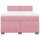 vidaXL Boxspringbett mit Matratze Rosa 160x200 cm Samt