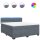 vidaXL Boxspringbett mit Matratze Dunkelgrau 180x200 cm Samt