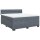 vidaXL Boxspringbett mit Matratze Dunkelgrau 180x200 cm Samt