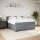 vidaXL Boxspringbett mit Matratze Dunkelgrau 180x200 cm Samt