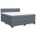 vidaXL Boxspringbett mit Matratze Dunkelgrau 180x200 cm Samt