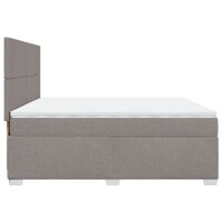 vidaXL Boxspringbett mit Matratze Taupe 200x200 cm Stoff