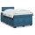 vidaXL Boxspringbett mit Matratze Blau 120x190 cm Samt