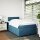 vidaXL Boxspringbett mit Matratze Blau 120x190 cm Samt