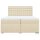 vidaXL Boxspringbett mit Matratze Creme 200x200 cm Stoff