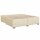 vidaXL Boxspringbett mit Matratze Creme 200x200 cm Stoff