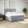 vidaXL Boxspringbett mit Matratze Hellgrau 200x200 cm Stoff