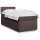 vidaXL Boxspringbett mit Matratze Dunkelbraun 90x190 cm Stoff