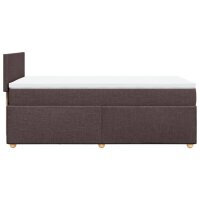 vidaXL Boxspringbett mit Matratze Dunkelbraun 90x200 cm Stoff