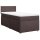 vidaXL Boxspringbett mit Matratze Dunkelbraun 90x200 cm Stoff