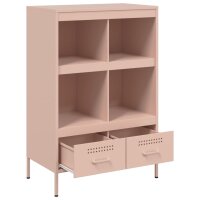 vidaXL Highboard Rosa 68x39x101,5 cm Kaltgewalzter Stahl