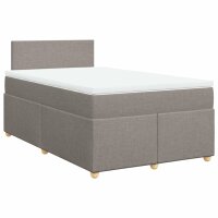 vidaXL Boxspringbett mit Matratze Taupe 120x190 cm Stoff