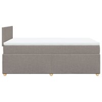 vidaXL Boxspringbett mit Matratze Taupe 120x190 cm Stoff