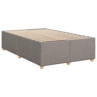 vidaXL Boxspringbett mit Matratze Taupe 120x190 cm Stoff