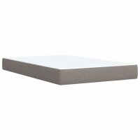 vidaXL Boxspringbett mit Matratze Taupe 120x190 cm Stoff