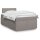 vidaXL Boxspringbett mit Matratze Taupe 120x190 cm Stoff